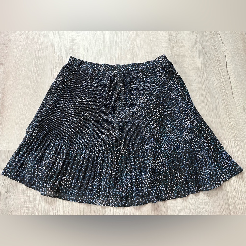 Banana Republic blue & black pleated mini skirt size 4 - Picture 3 of 10